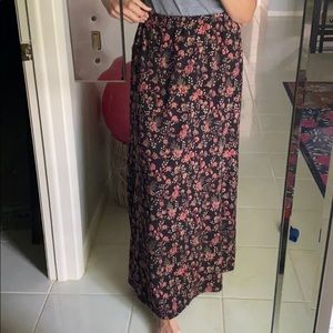 Long floral skirt